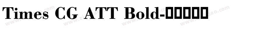 Times CG ATT Bold字体转换